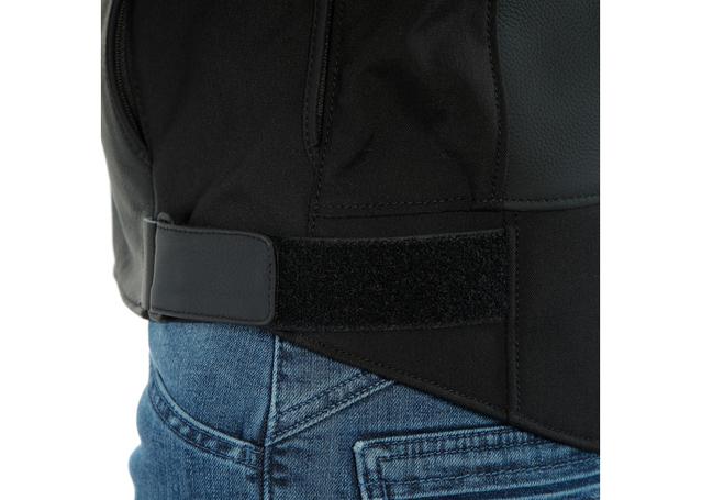 DAINESE AGILE LEATHER JACKET BLACK MATT CHARCOAL