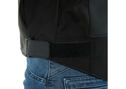 DAINESE AGILE LEATHER JACKET BLACK MATT CHARCOAL