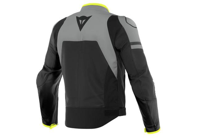 DAINESE AGILE LEATHER JACKET BLACK MATT CHARCOAL