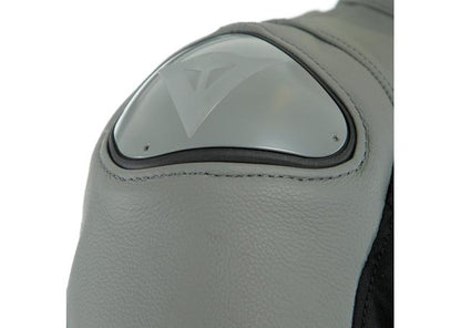 DAINESE AGILE LEATHER JACKET BLACK MATT CHARCOAL