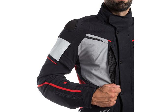 DAINESE CARVE MASTER 2 GORE-TEX JACKET BLACK GREY RED