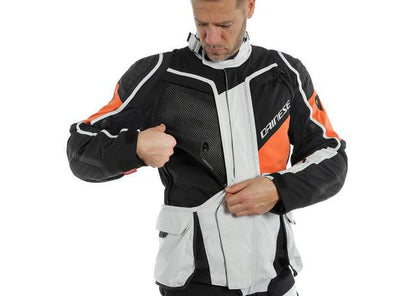 DAINESE D-EXPLORER 2 GORE-TEX JACKET GLACIER-GRY BLUE RED BLACK