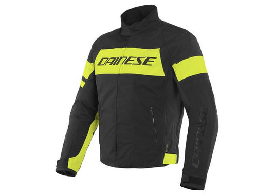 DAINESE SAETTA D-DRY JACKET BLACK FLURO YELLOW