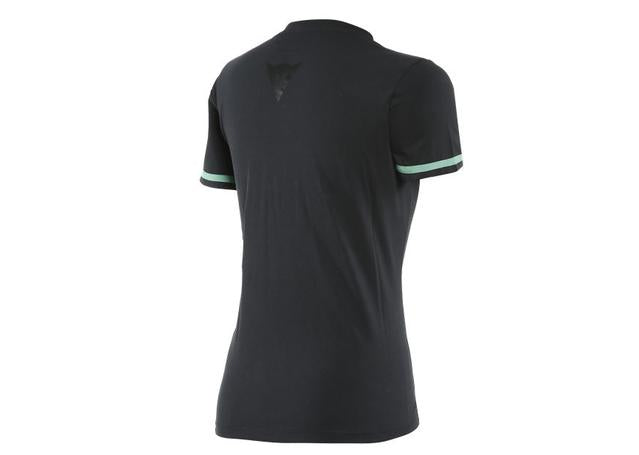 DAINESE CASUAL PADDOCK LADY T-SHIRT BLACK AQUA
