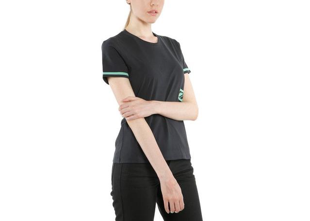 DAINESE CASUAL PADDOCK LADY T-SHIRT BLACK AQUA