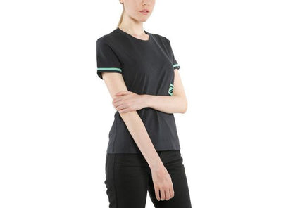 DAINESE CASUAL PADDOCK LADY T-SHIRT BLACK AQUA