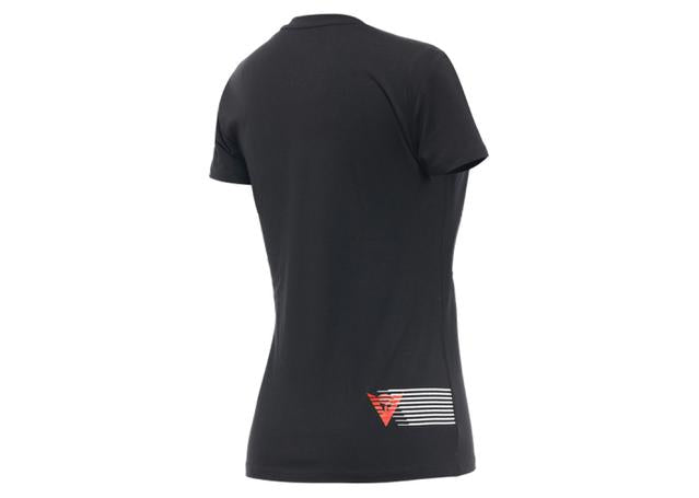 DAINESE LOGO LADY T-SHIRT BLACK RED