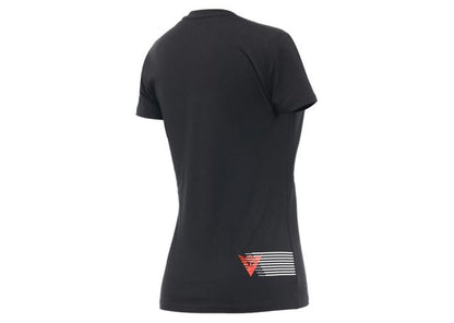 DAINESE LOGO LADY T-SHIRT BLACK RED