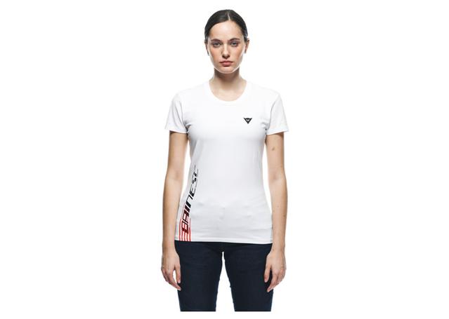 DAINESE LOGO LADY T-SHIRT WHITE BLACK