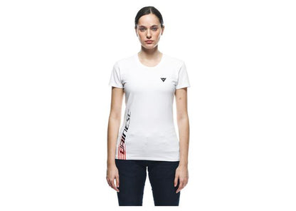 DAINESE LOGO LADY T-SHIRT WHITE BLACK