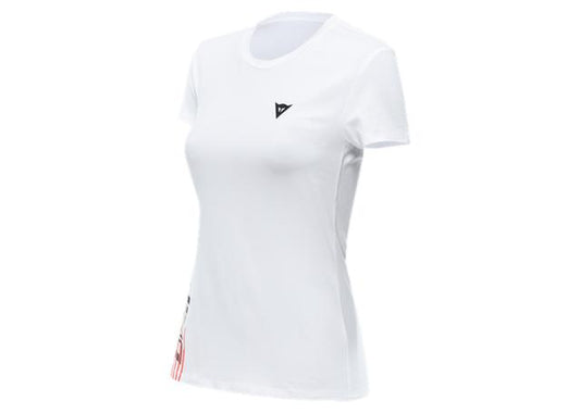 DAINESE LOGO LADY T-SHIRT WHITE BLACK