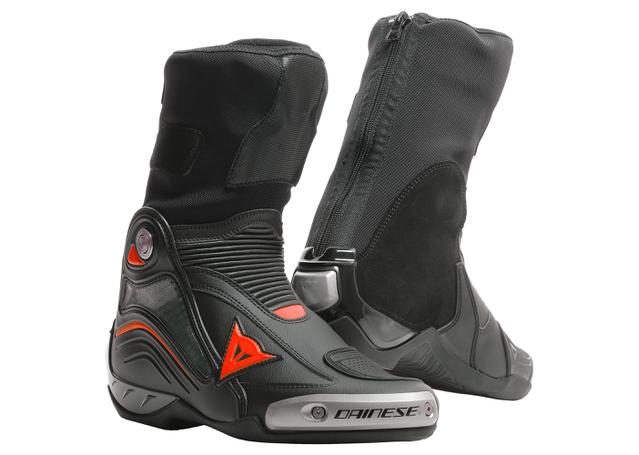 DAINESE AXIAL D1 BOOTS BLACK FLURO RED
