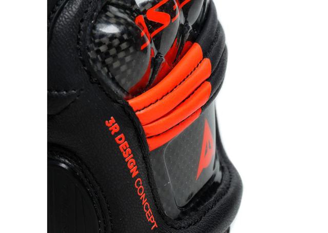 DAINESE DRUID 3 GLOVES BLACK FLURO RED