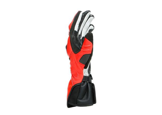 DAINESE CARBON 3 LONG GLOVES BLACK FLURO RED WHITE