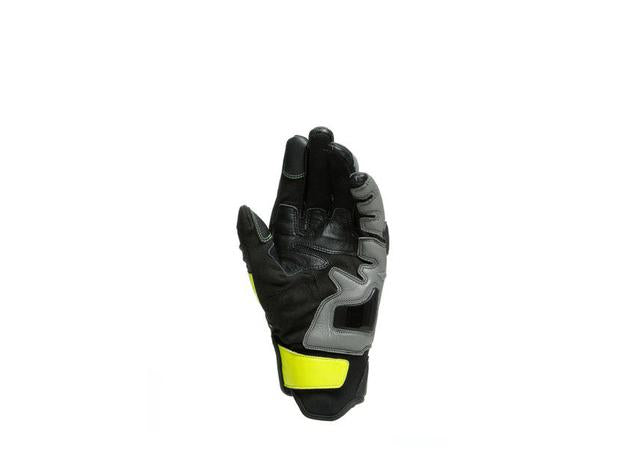 DAINESE CARBON 3 SHORT GLOVES BLACK CHARCOAL FLURO YELLOW