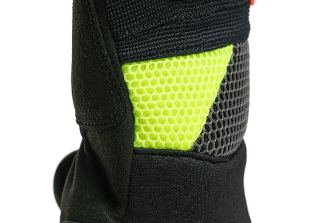 DAINESE VR46 CURB SHORT GLOVES BLACK ANTHRACITE FLURO YELLOW