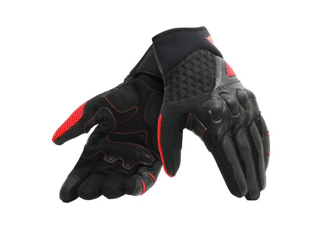 DAINESE X-MOTO UNISEX GLOVES BLACK FLURO RED