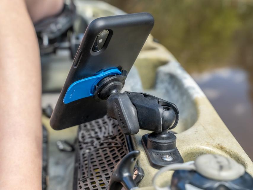 Quad Lock 360 Base - Flat Rectangle 4 Hole - Black