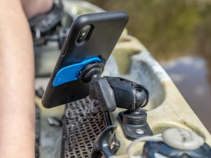 Quad Lock 360 Base - Flat Rectangle 4 Hole - Black