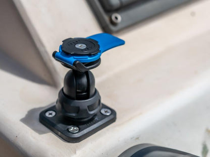 Quad Lock 360 Base - Flat Rectangle 4 Hole - Black