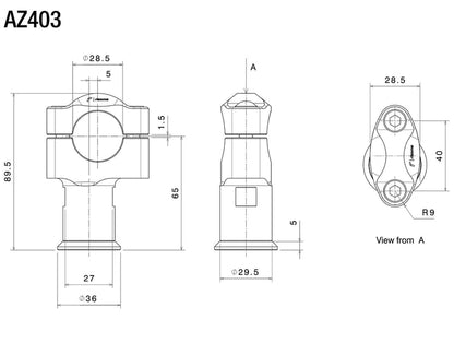 Rizoma Handlebar Conical Adapter