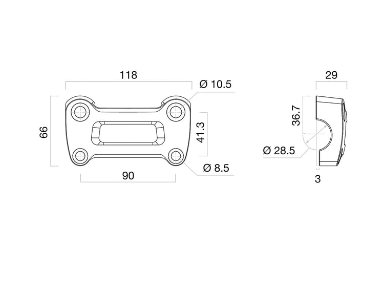 Rizoma Handlebar Clamp