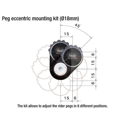 Rizoma PE715B Peg Adaptors for Rizoma Footpegs
