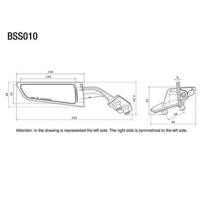 Rizoma Yamaha Stealth Black Pair Mirror