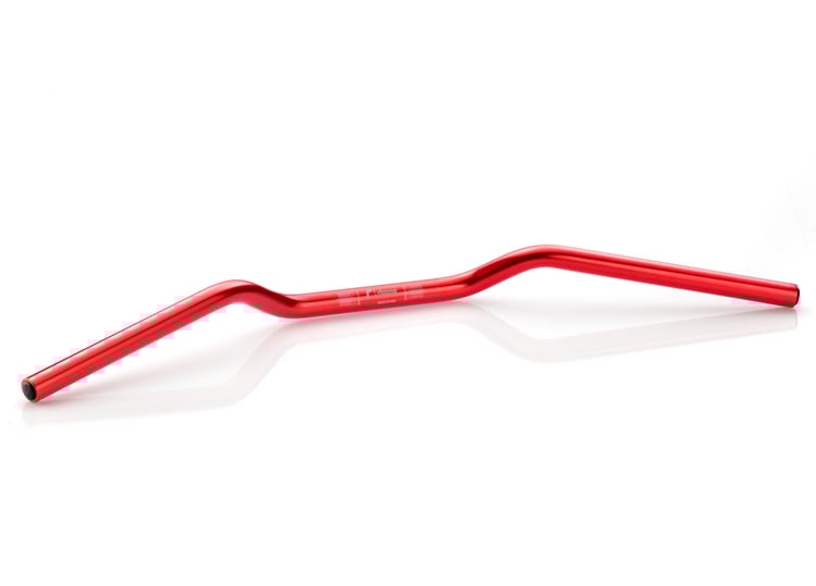 Rizoma Retro 1 Inch 15mm Height Tapered Red Handlebar